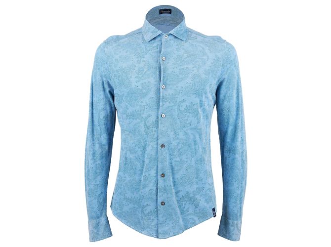 Autre Marque Camicia stampata Drumohr Paisley Blu