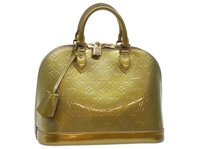 LOUIS VUITTON Monogram Vernis Alma PM Hand Bag Veil Bronze M91582