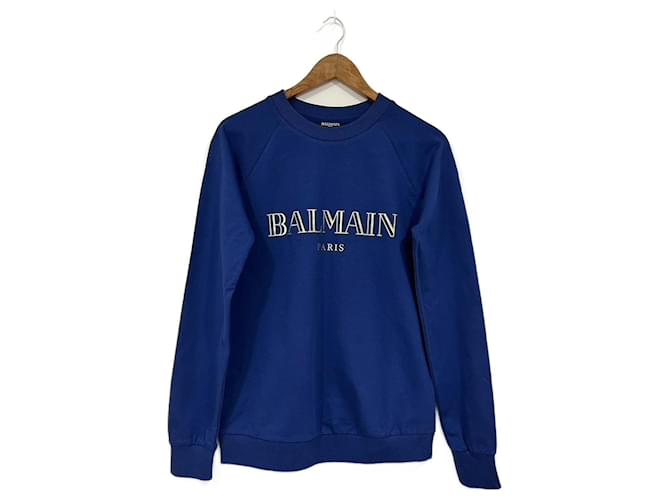 Balmain Tricots Coton Bleu foncé  ref.1022511