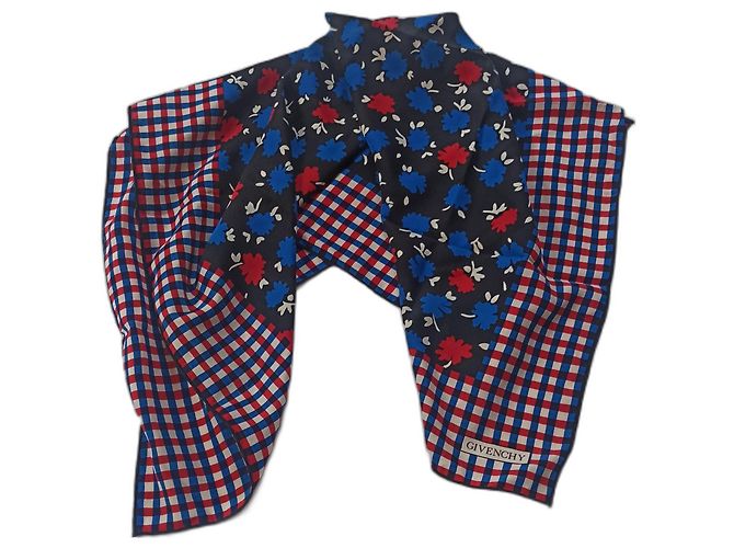 Foulard in seta Givenchy Nero Rosso Blu Beige 