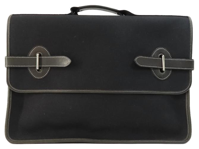 Hermès Buenaventura Nero Vitello simile a un vitello  ref.1022534