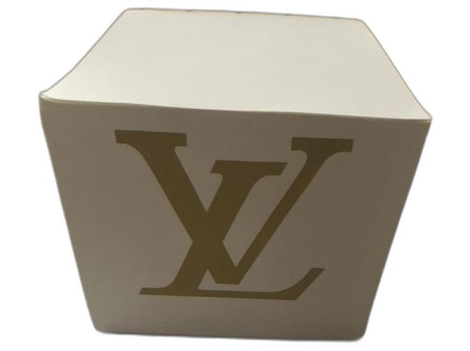 Bloco de notas cubo de papel Louis Vuitton Bege