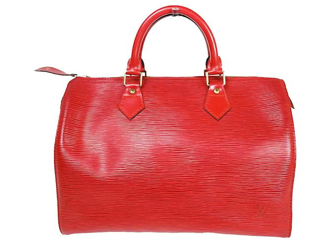 Louis Vuitton Speedy Red Leather  ref.1022599