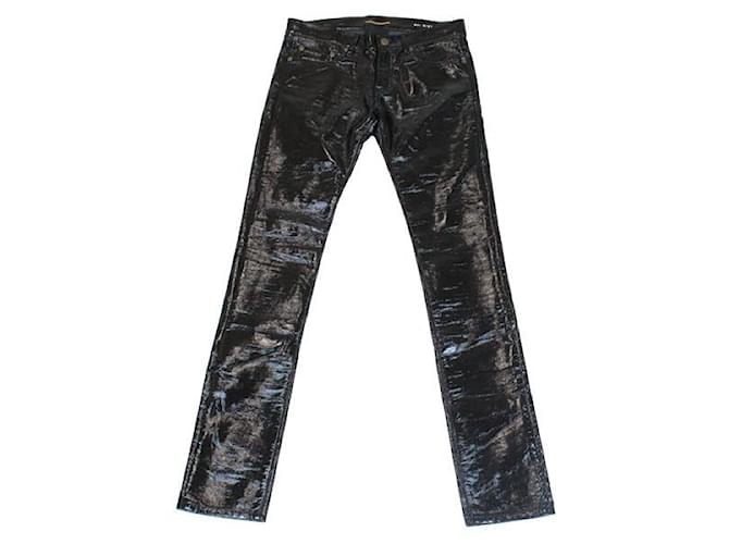 Saint Laurent Un pantalon, leggings Noir  ref.1022652
