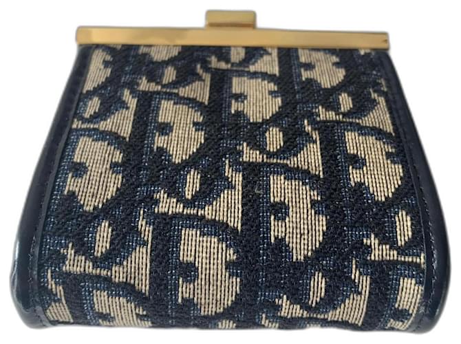 Dior Purses, wallets, cases Blue Gold hardware Cloth Metal  ref.1022689