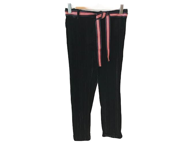 Autre Marque NON SIGNE / UNSIGNED  Trousers T.International M Velvet Black  ref.1022716