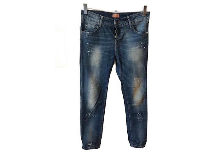 Autre Marque NON FIRMATO / Jeans NON FIRMATI T.fr 36 cotton Blu Cotone  ref.1022731