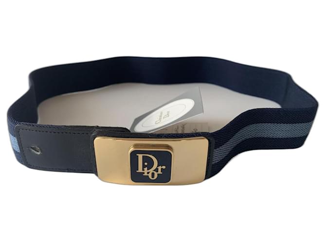 Dior Belts Black Navy blue Lavender Gold hardware Cloth Metal  ref.1022768