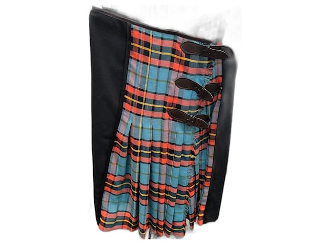Gonna kilt scozzese di Jean Paul Gaultier Multicolore Lana  ref.1022770