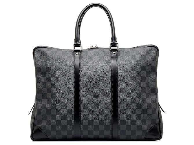 Louis Vuitton Black Damier Graphite Porte Documents Voyage PM