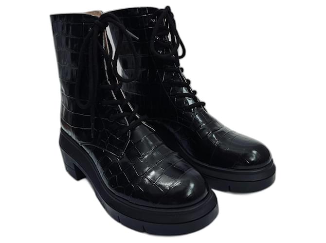 Stuart Weitzman Boots Black Leather  ref.1022988