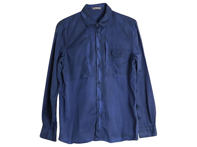 Camisa con botones Bottega Veneta en algodón azul  ref.1023057