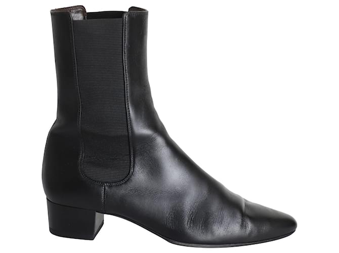 THE ROW 30 British Ankle Boots In Black Leather  ref.1023104