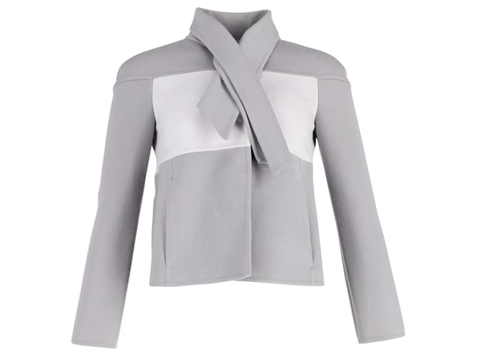 Valentino Garavani Two-Toned Jacket in Grey Wool  ref.1023107