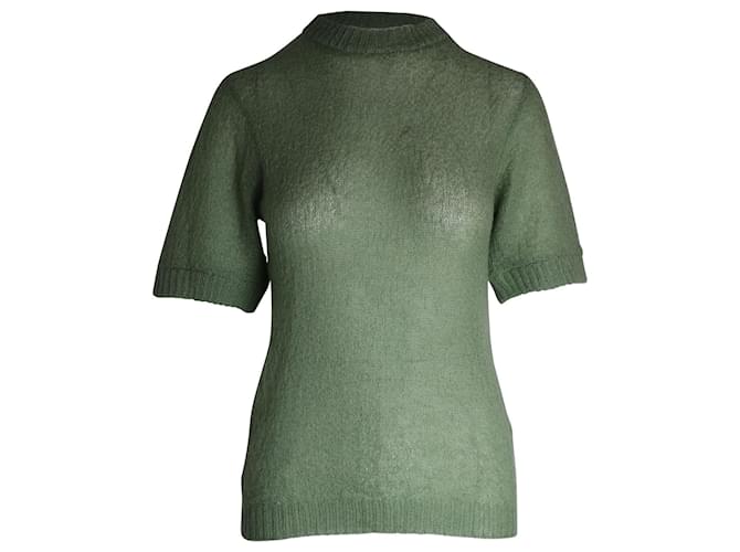 Prada Knit Top in Green Cashmere Wool  ref.1023125
