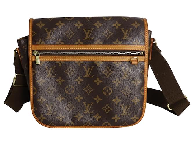 Louis Vuitton Monogram Bosphore PM Messenger Bag in Brown Coated Canvas Cloth  ref.1023175