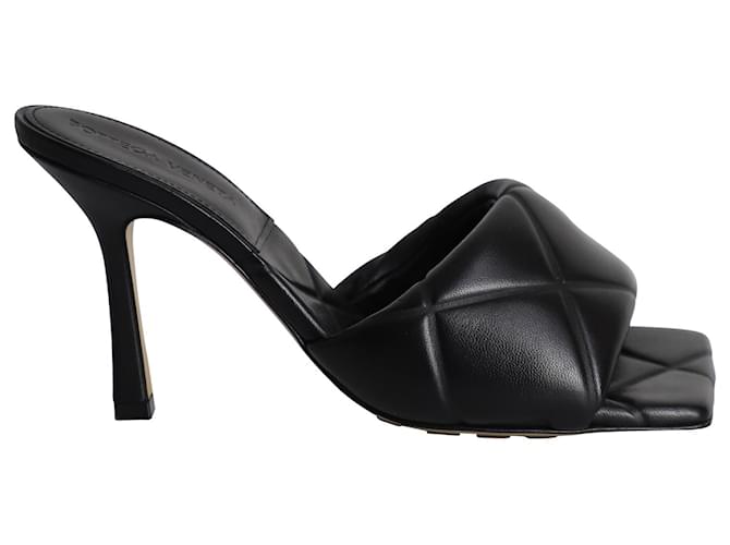Bottega Veneta Lido Slide Sandals in Black Intrecciato Leather   ref.1023195