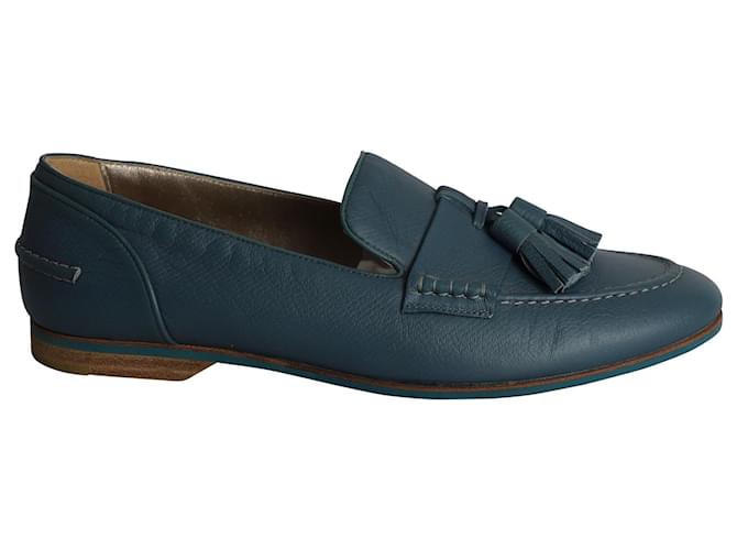 Lanvin Tassel Loafers in Blue Leather  ref.1023197
