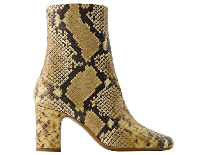 Celeste Ankle Boots - Rouje - Leather - Natural Python