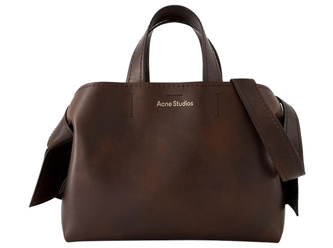 Musubi Shopper-Tasche – Acne Studios – Leder – Dunkelbraun