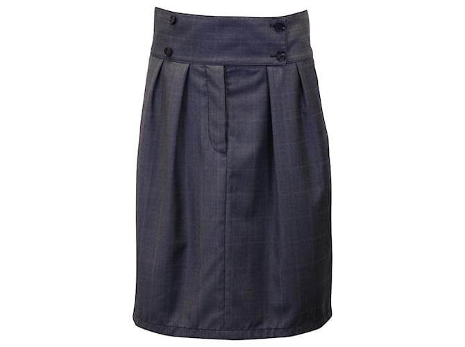 Stella Mc Cartney Stella McCartney Pleated Skirt in Grey Wool  ref.1023282