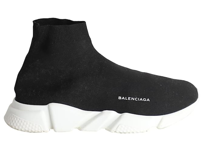 Balenciaga Speed Knit Sneakers aus schwarzem Polyester  ref.1023284