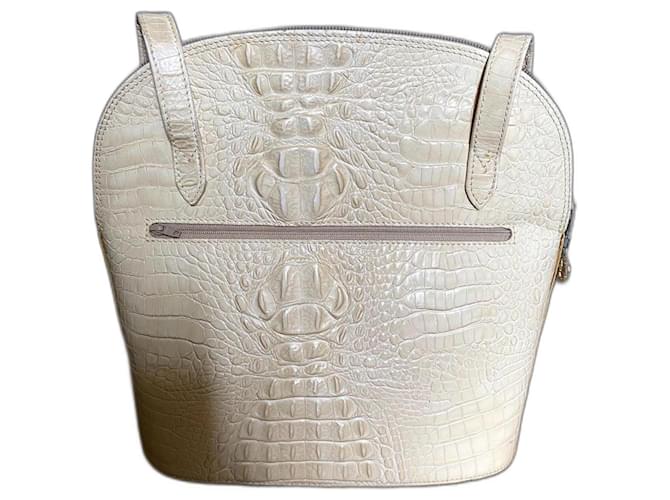 Autre Marque Vintage Pourchet crocodile bag Beige Exotic leather  ref.1023521