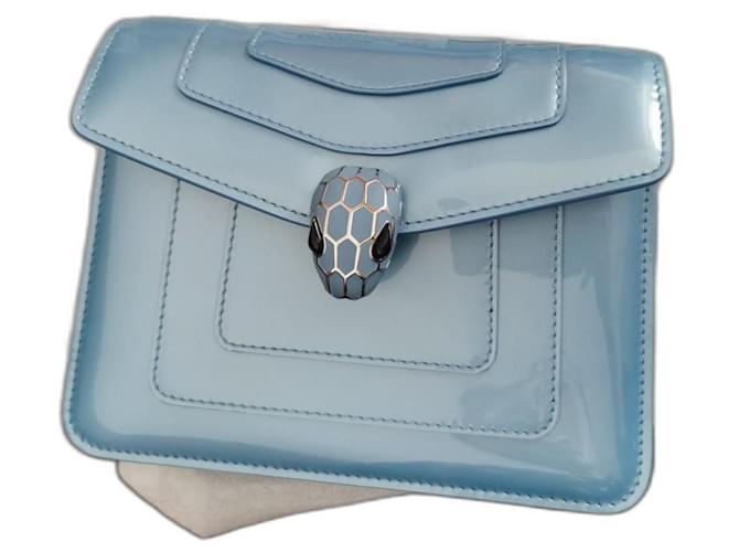 Autre Marque Flap Cover Serpenti forever Navy blue Leather  ref.1023586