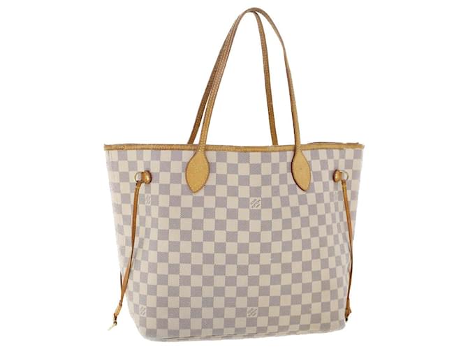 LOUIS VUITTON Damier Azur Neverfull MM Tote Bag N41605 LV Auth 49547  ref.1023640