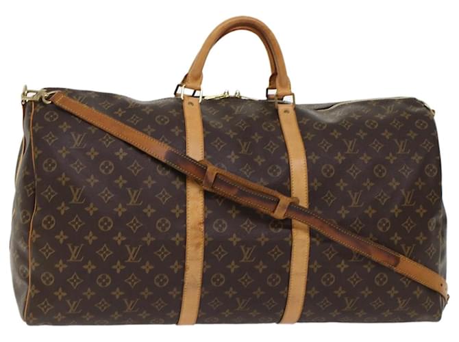 Louis Vuitton Monogram Keepall Bandouliere 60 Boston Bag M.41412 LV Auth bs7042 Monogramm Leinwand  ref.1023642