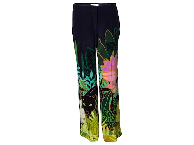 Valentino, Jungle print pantalon Multiple colors Silk  ref.1023731