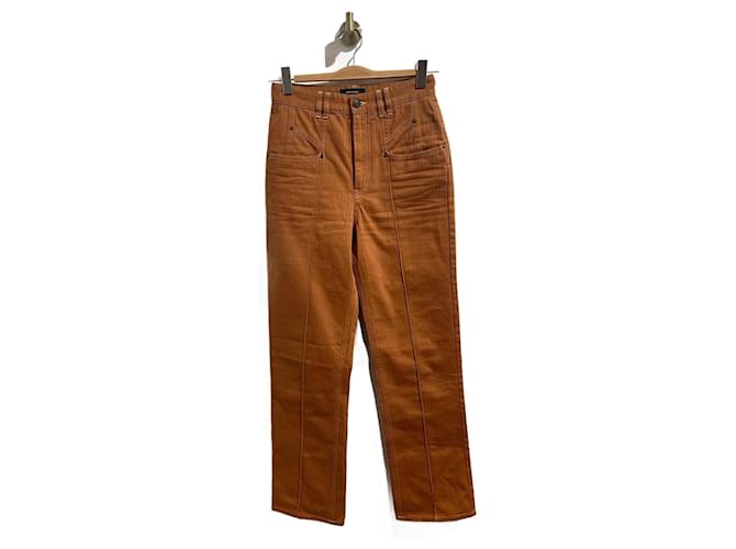 ISABEL MARANT Jeans T.fr 36 cotton Arancione Cotone  ref.1023736