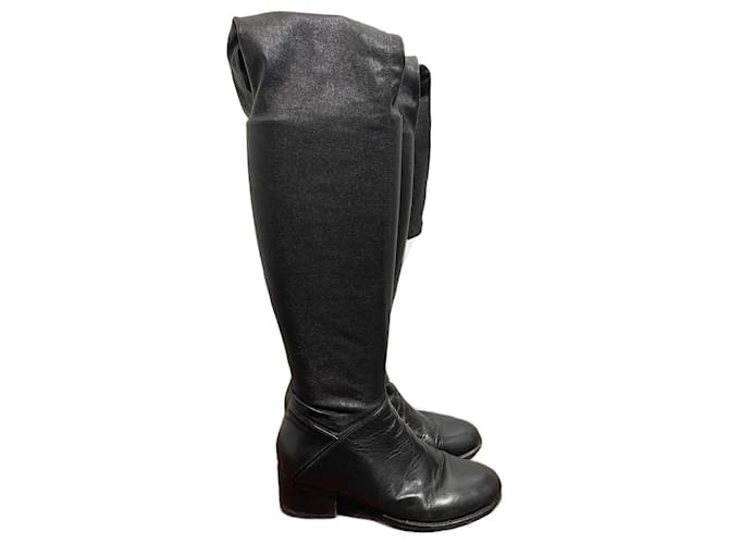 VANESSA BRUNO  Boots T.EU 37.5 leather Black  ref.1023740