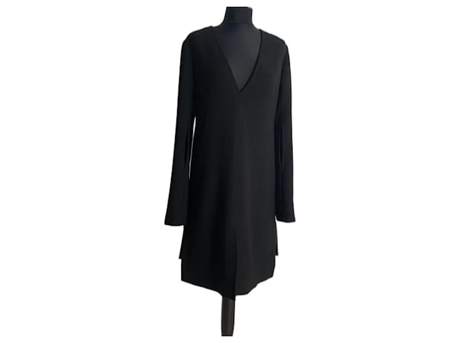 Courreges Dresses Black Polyester Wool  ref.1023792