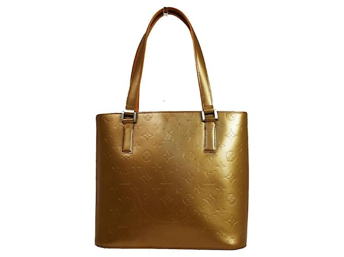 Louis Vuitton Stockton Golden Lackleder  ref.1023822