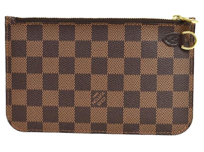 Louis Vuitton Neverfull pouch Brown Cloth  ref.1023865