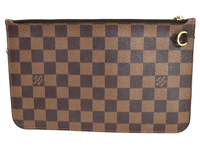 Louis Vuitton Neverfull pouch Brown Cloth  ref.1023882