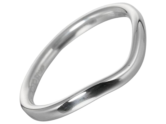 Tiffany & Co Curved band Silvery Silver  ref.1023927