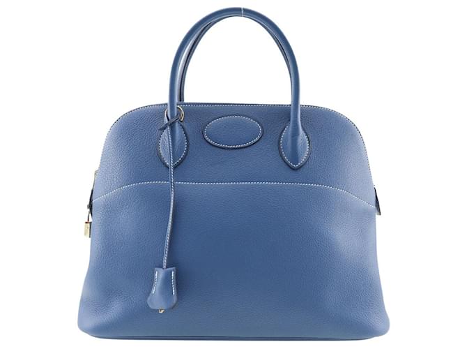 Hermès Hermes Bolide Blue Leather  ref.1023956