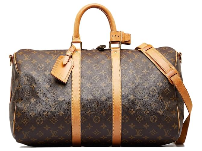 Louis Vuitton Monogram Canvas Keepall Bandouliere 45 Bag Louis