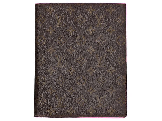 Organizer Louis Vuitton Monogram Folder Document Holder in Brown Coated Canvas
