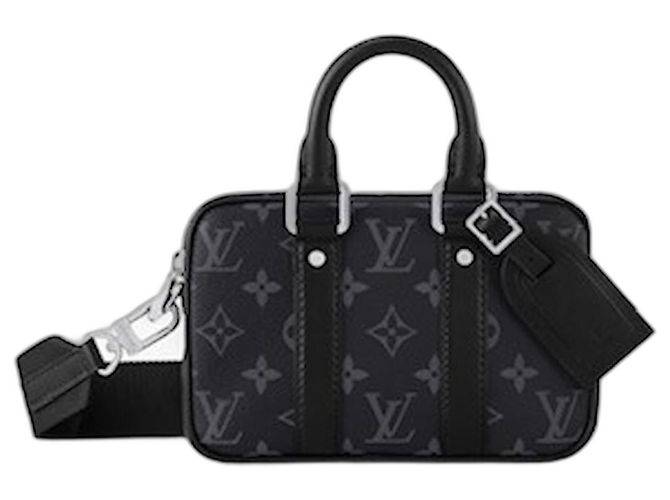 Louis Vuitton Nano Porte Documents Voyage Monogram Eclipse Schwarz