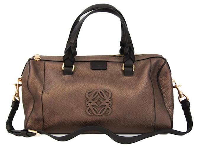 LOEWE Fusta Castaño Cuero  ref.1024707