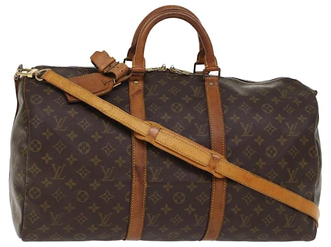 Louis Vuitton Monogram Keepall Bandouliere 50 Boston Bag M41416 LV Auth bs7041 Cloth  ref.1024934