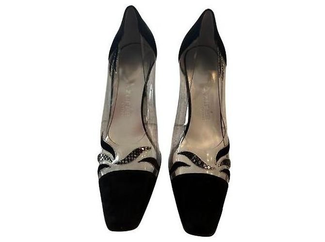 Autre Marque Azure Cannes Pumps Schwarz Leder