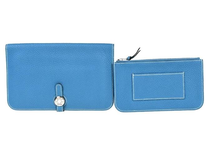 Hermès Dogon Blue Leather  ref.1025104