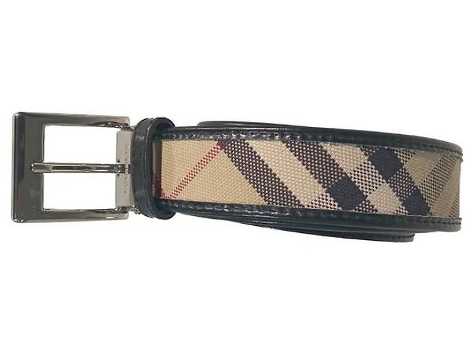 Burberry Gürtel Beige Leinwand