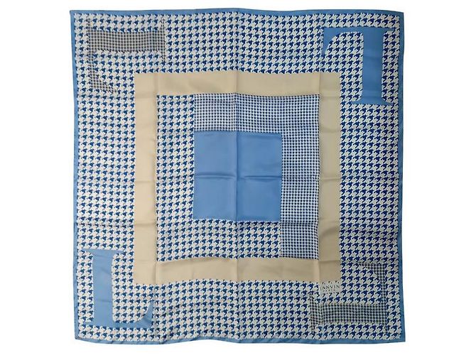 Sciarpa di seta blu Lanvin