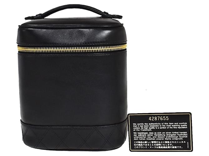 Chanel Vanity Black Leather  ref.1025144