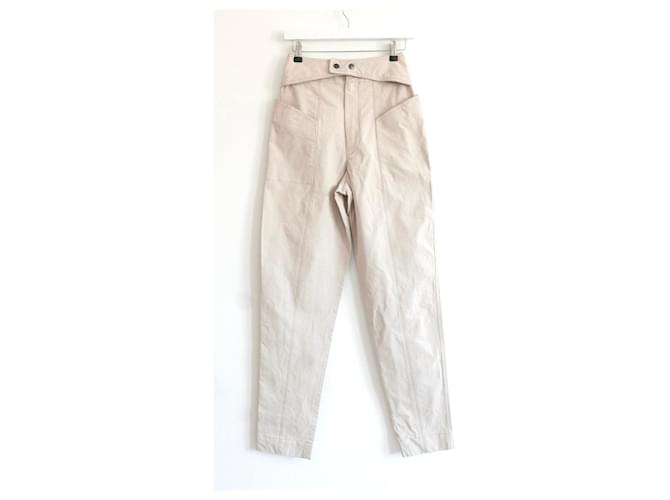 Pantalon style jodhpur Isabel Marant Coton Beige  ref.1025253